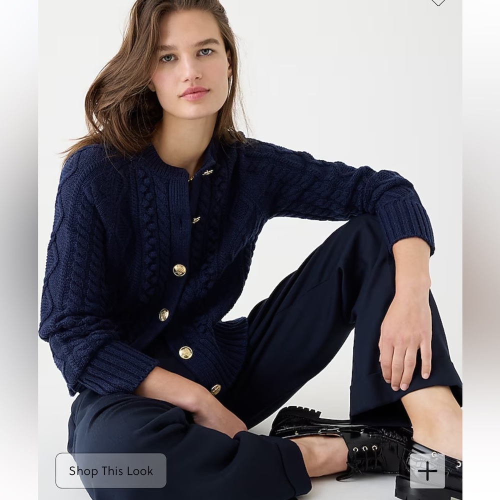 JCrew Cable Knit Cardigan